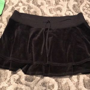 Black Juicy Couture velour skirt